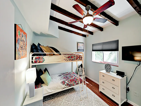 Indian Rocks FL Colorful Beach Home with Canal Front Pool