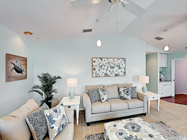 Indian Rocks FL Colorful Beach Home with Canal Front Pool