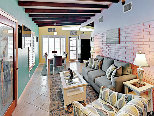 Indian Rocks FL Colorful Beach Home with Canal Front Pool