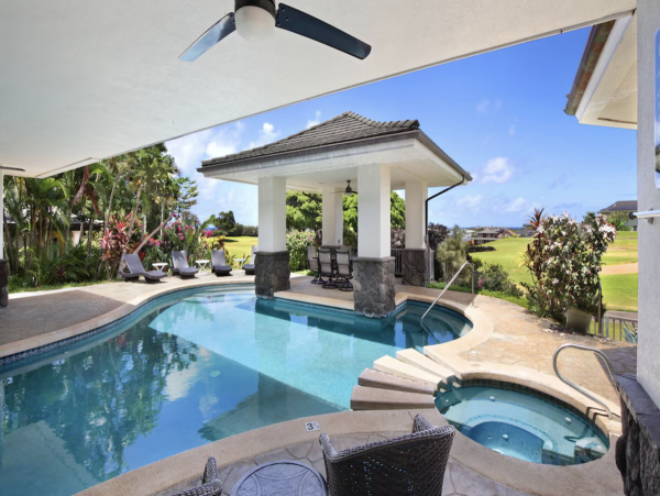 Three Bedroom Golf Course View Vacation Home in Koloa