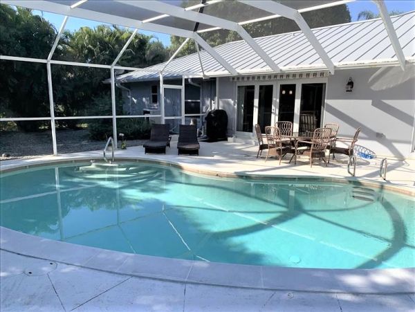 Sanibel Vacation Home with Pool Three Bedrooms Walk To Beach