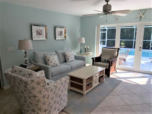 Sanibel Vacation Home with Pool Three Bedrooms Walk To Beach