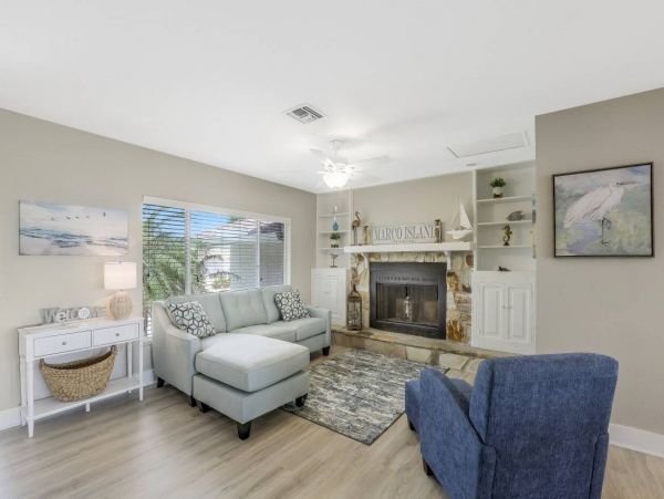 Marco Island Vacation Rental with Caged Pool and Boat Dock