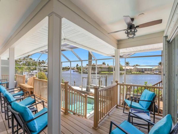 Marco Island Vacation Rental with Caged Pool and Boat Dock