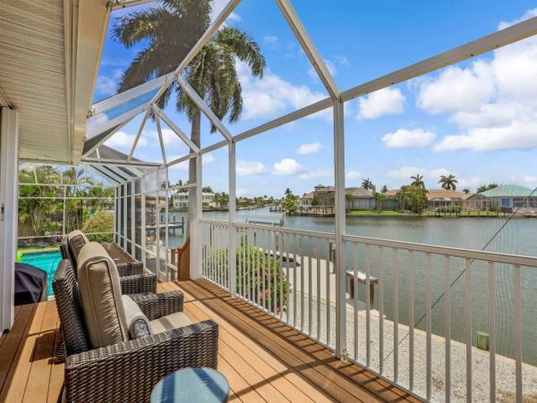 Marco Island Vacation Rental with Caged Pool and Boat Dock