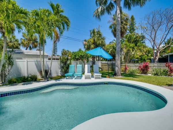 Holmes Beach Vacation Rental with Heated Pool Four Bedrooms