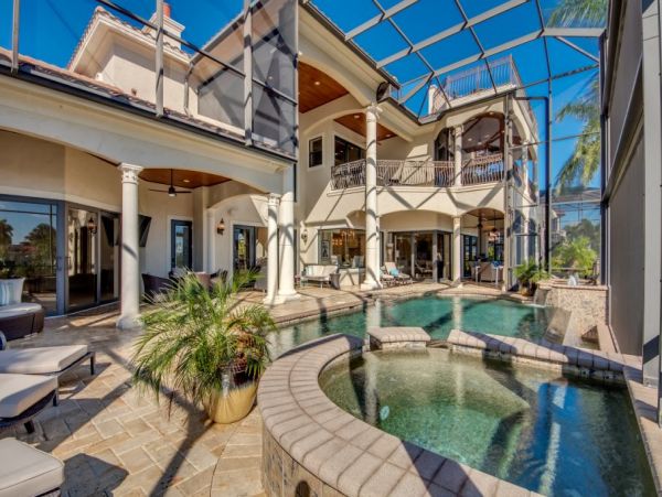 Luxury Cape Coral Vacation Pool Villa with Boat Dock