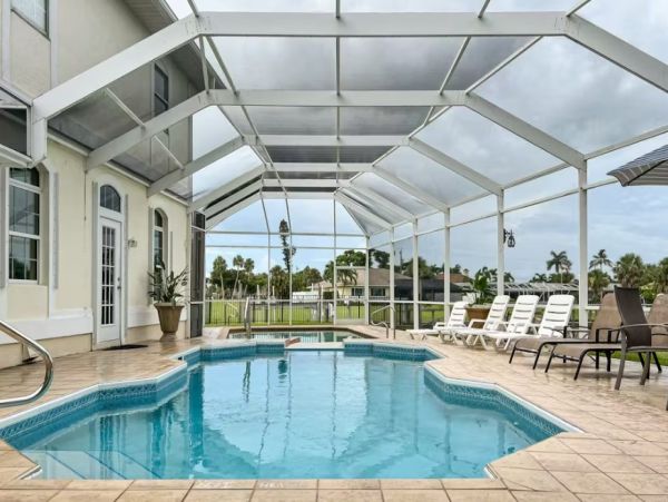 Water Views Vacation Pool Home in Cape Coral Seven Bedrooms