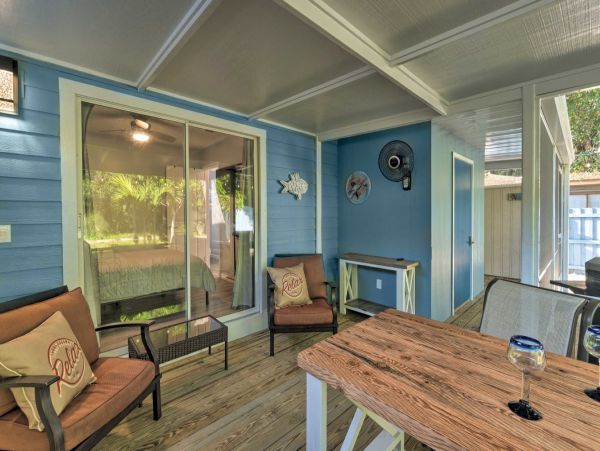 Modern Sarasota Rental Near Beaches with Fire Pit & Lanai