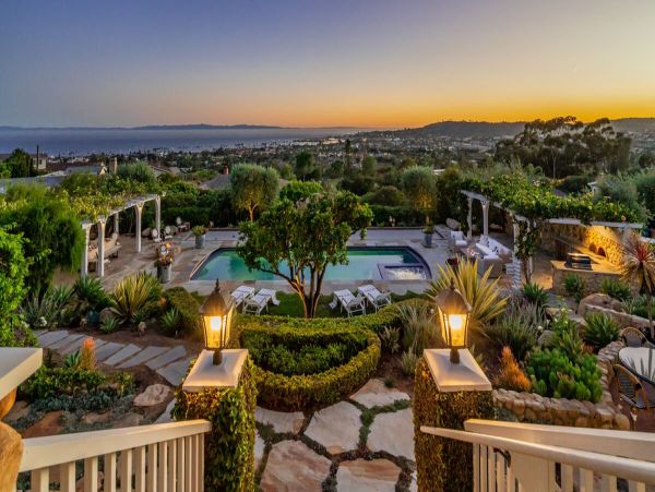Santa Barbara Vacation Pool Home Ocean Views Four Bedrooms