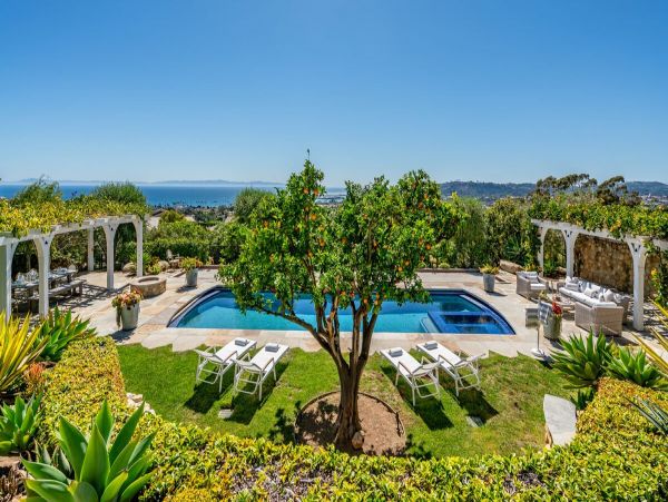 Santa Barbara Vacation Pool Home Ocean Views Four Bedrooms