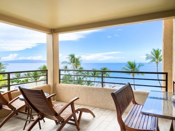 Wailea Two Bedroom Beachfront Rental Condo Ocean Views