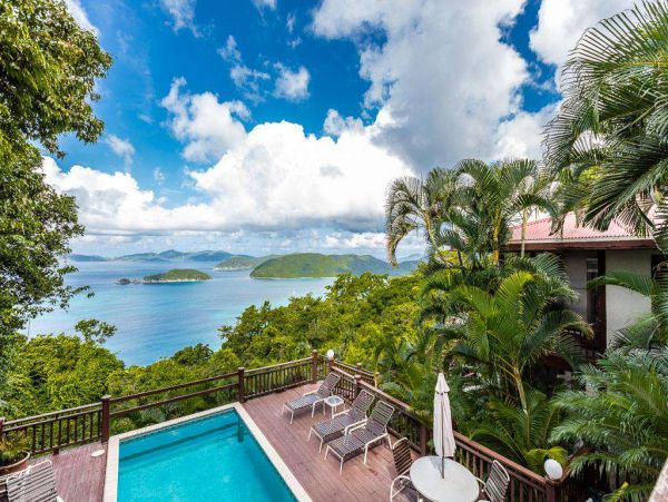 St. John Four Bedroom Pool Home with Amazing Views