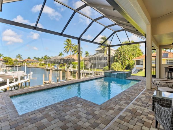 Canal-Front Home with Pool and Boat Dock in Marco Island