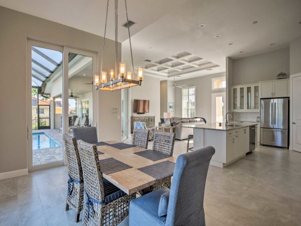 Canal-Front Home with Pool and Boat Dock in Marco Island
