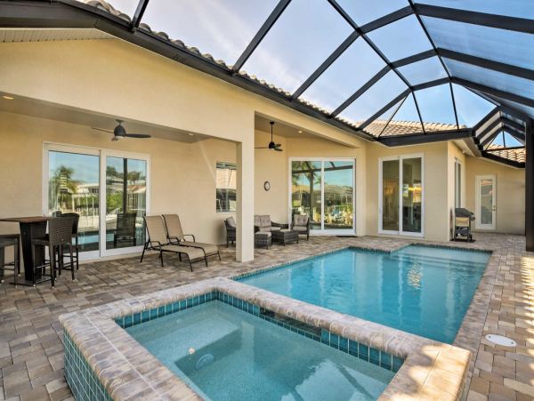 Canal-Front Home with Pool and Boat Dock in Marco Island