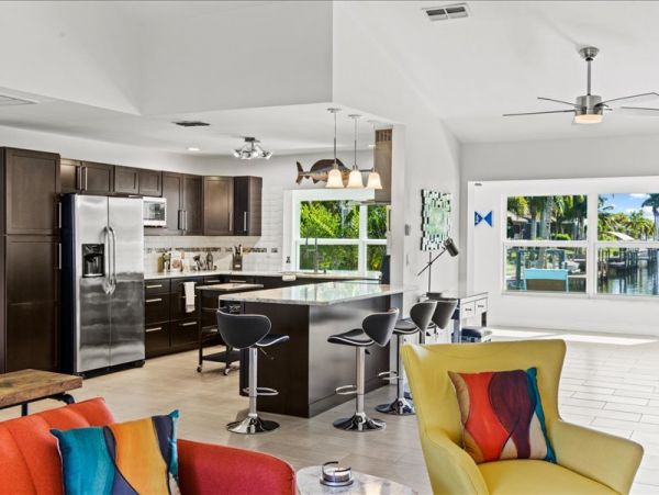 Cape Coral Three Bedroom Vacation Home with Canal View