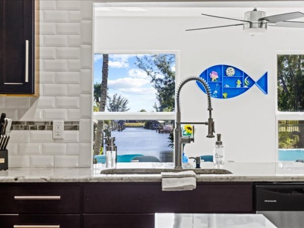 Cape Coral Three Bedroom Vacation Home with Canal View