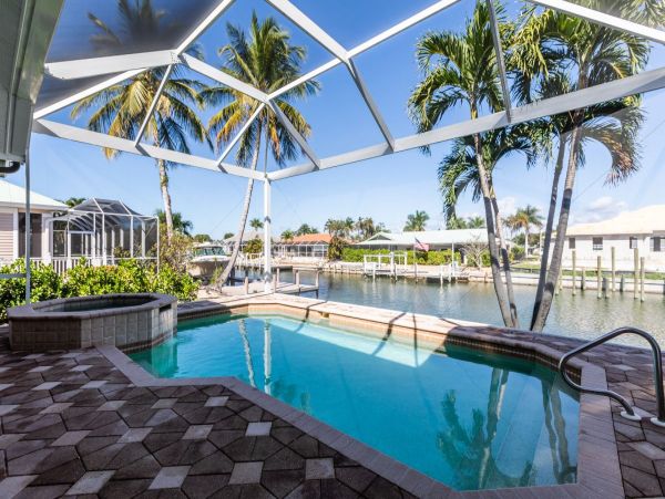 Marco Island Canal Front Four Bedroom Rental Home Sleeps 10
