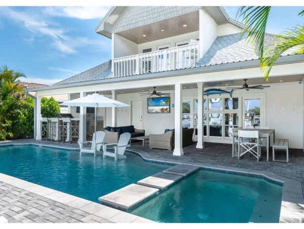 Luxury Indian Rocks Beach Vacation Rental Waterfront Home with Pool, Hot Tub & Dock