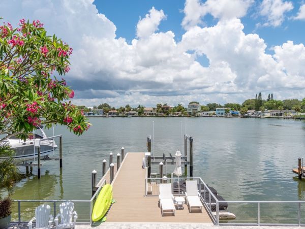 Luxury Indian Rocks Beach Vacation Rental Waterfront Home with Pool, Hot Tub & Dock