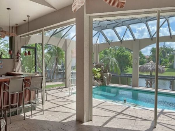 Cape Coral 4 Bedroom Home with Canal View & Private Pool