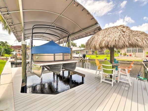 Cape Coral Three Bedroom Canal Front Vacation Home