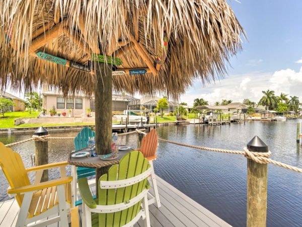 Cape Coral Three Bedroom Canal Front Vacation Home