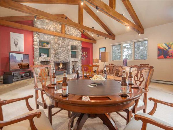 Living Room with Poker Table