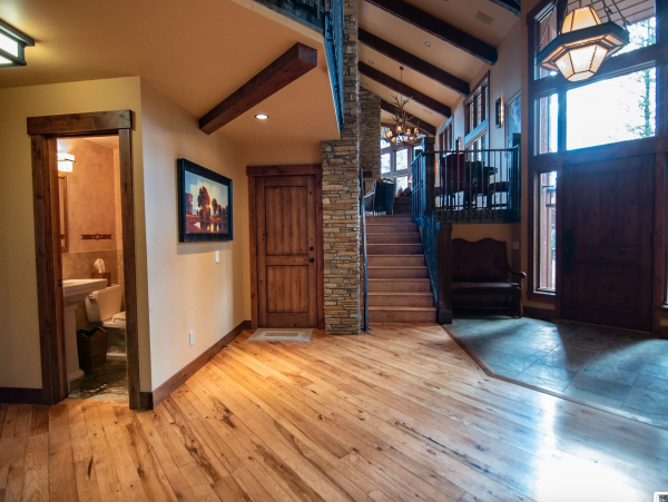 Front Entry Area with Stairs to Living Room