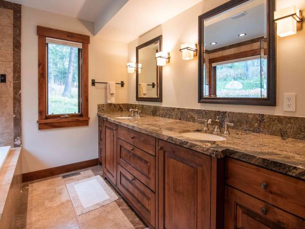Master Bathroom with His and Her Sinks