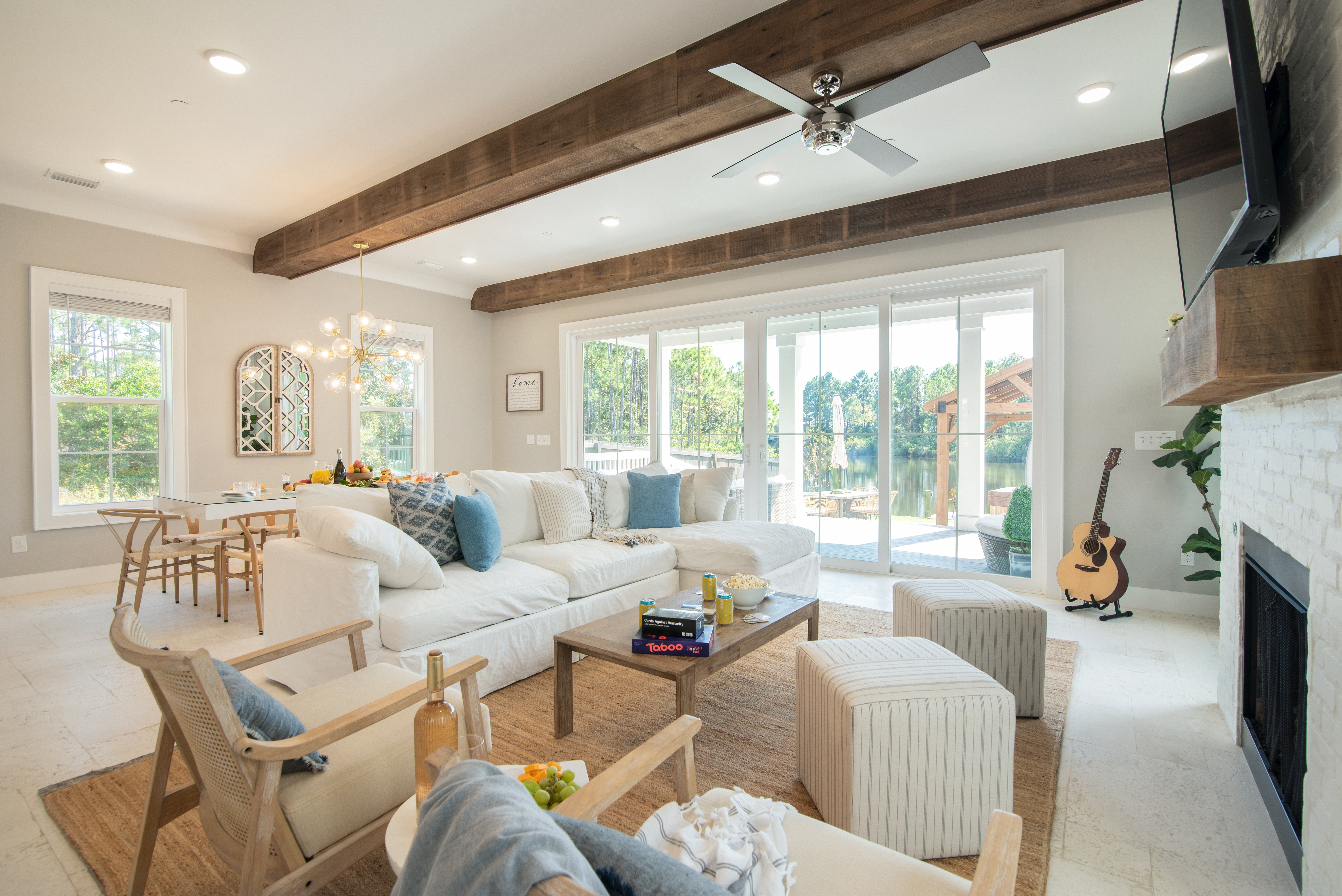 Waterfront Five Bedroom Home with Hot Tub in Miramar Beach