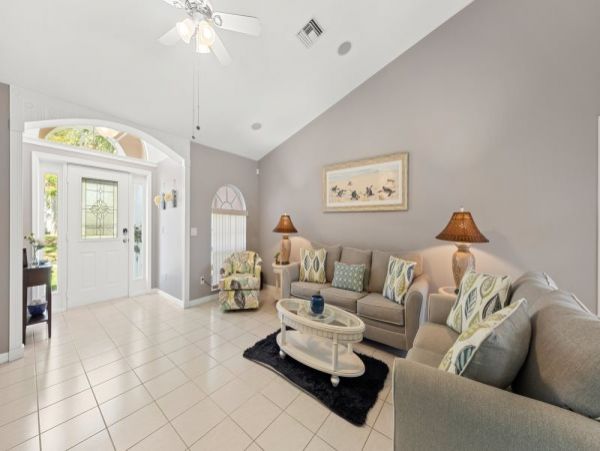 Cape Coral 3 Bedroom Home with Canal Views & Pool Sleeps 6