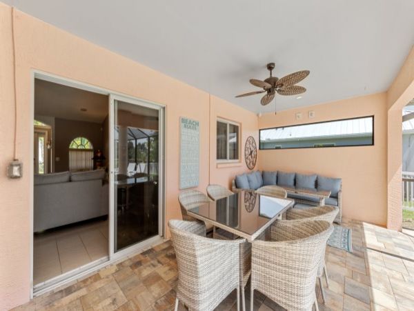 Cape Coral 3 Bedroom Home with Canal Views & Pool Sleeps 6