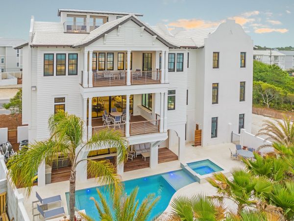 Luxurious Seagrove Beach Coastal Retreat with Gulf Views & Private Beach Access