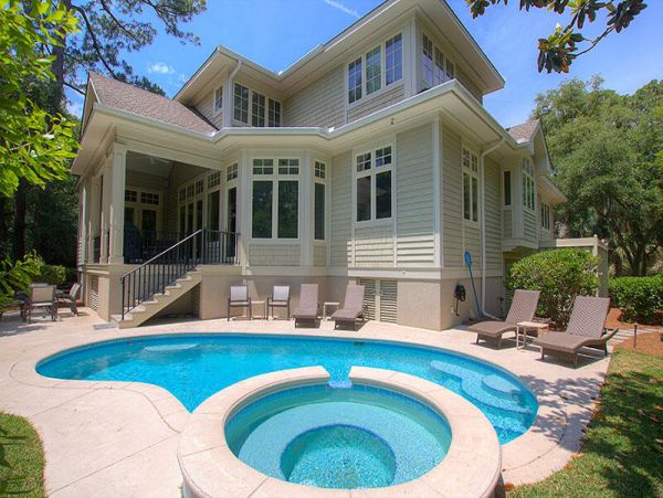 Hilton Head 6 Bedroom Home Private Pool & Spa Sleeps 15