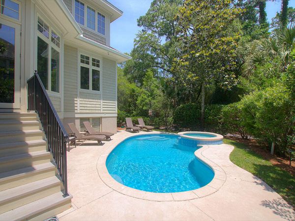 Hilton Head 6 Bedroom Home Private Pool & Spa Sleeps 15