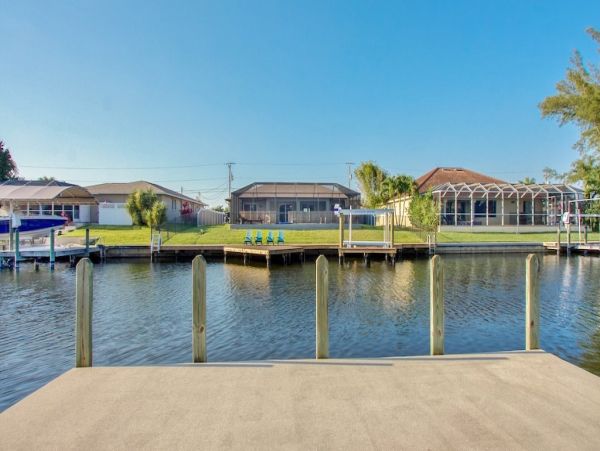 Cape Coral Vacation Home Four Bedrooms with Pool Canal View
