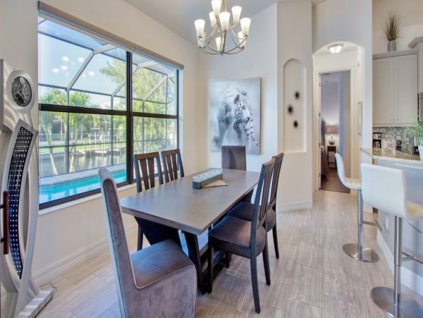 Cape Coral Vacation Home Four Bedrooms with Pool Canal View