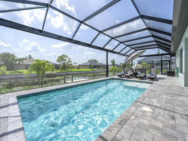 Canal Front Vacation Home in Cape Coral With Pool Sleeps 6