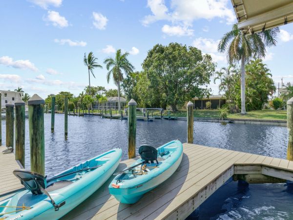 Walk to Beach Four Bedroom Canal Home in Cape Coral