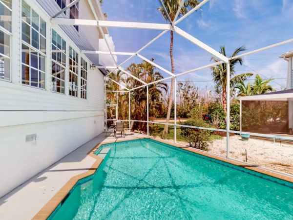 Sanibel Vacation Home Three Bedroom with Pool Canal Views