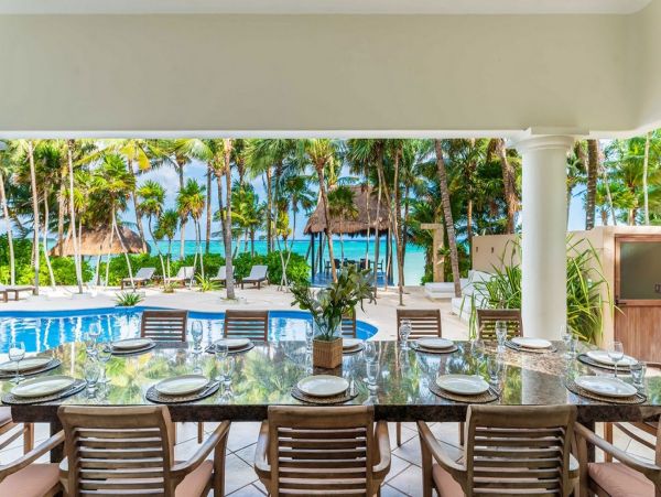 Tropical Oasis: Beachfront Villa in the Heart of Mexico's Caribbean Coast