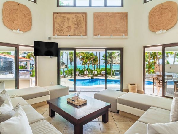 Tropical Oasis: Beachfront Villa in the Heart of Mexico's Caribbean Coast