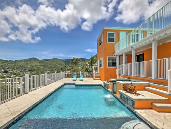 St. Croix 3 Bedroom Home with Pool & Ocean Views Sleeps Five