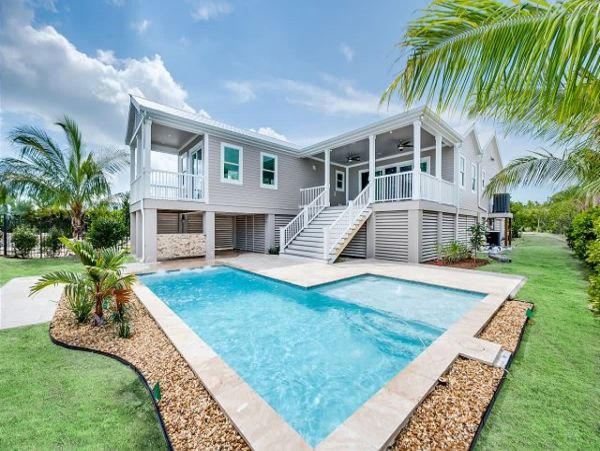 Key West Vacation Pool Home Four Bedrooms Canal Views