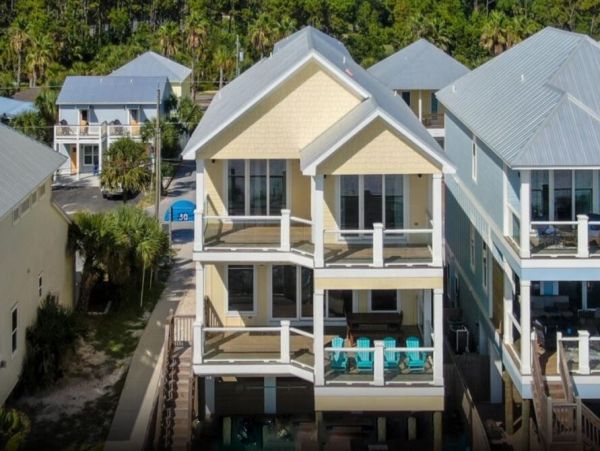 On Beach Panama City Vacation Pool Home With Six Bedrooms