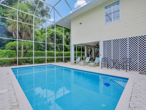 Walk to Beach Marco Island Vacation Pool Home Three Bedrooms