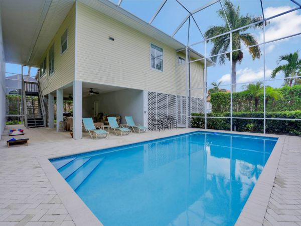 Walk to Beach Marco Island Vacation Pool Home Three Bedrooms