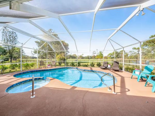 Golf Course View Sarasota Vacation Home with Private Pool